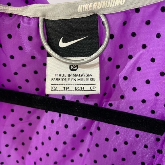 Nike Running Cyclone Vapor Windbreaker XS Jacket purple Polka Dot - Picture 3 of 5